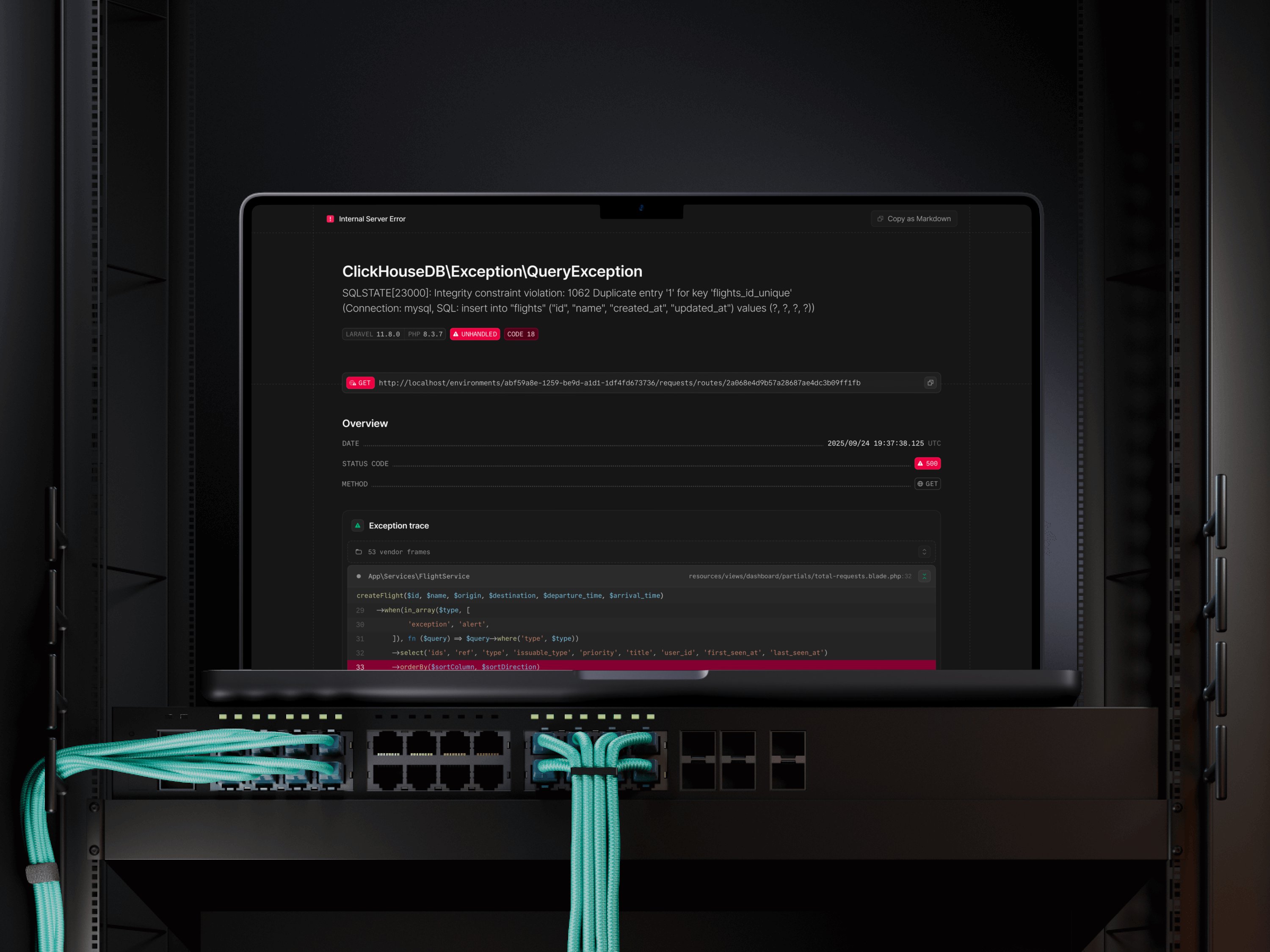 New local exception page