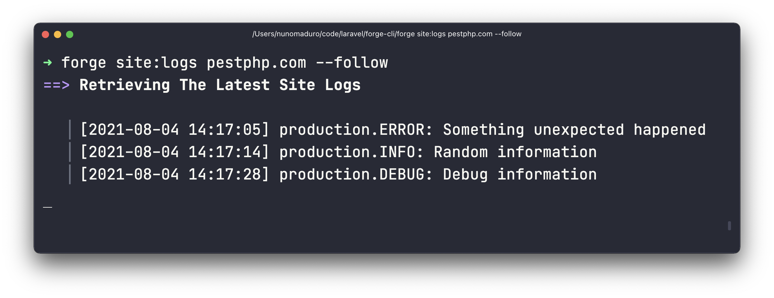 forge-site-logs image