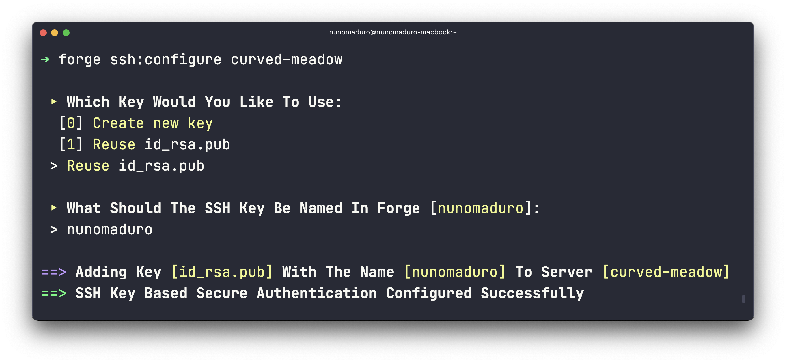 forge-ssh-configure image