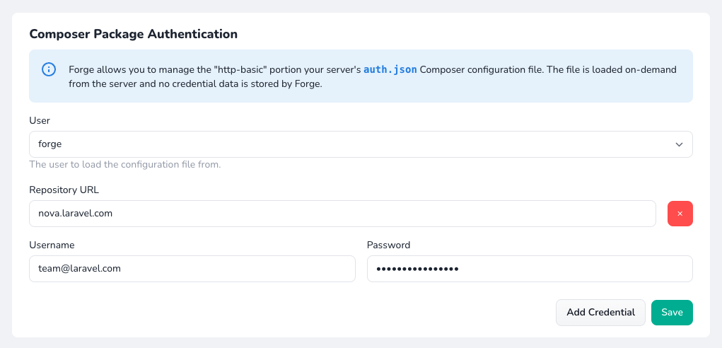 Server Packages Panel Screenshot Server Packages Panel Screenshot
