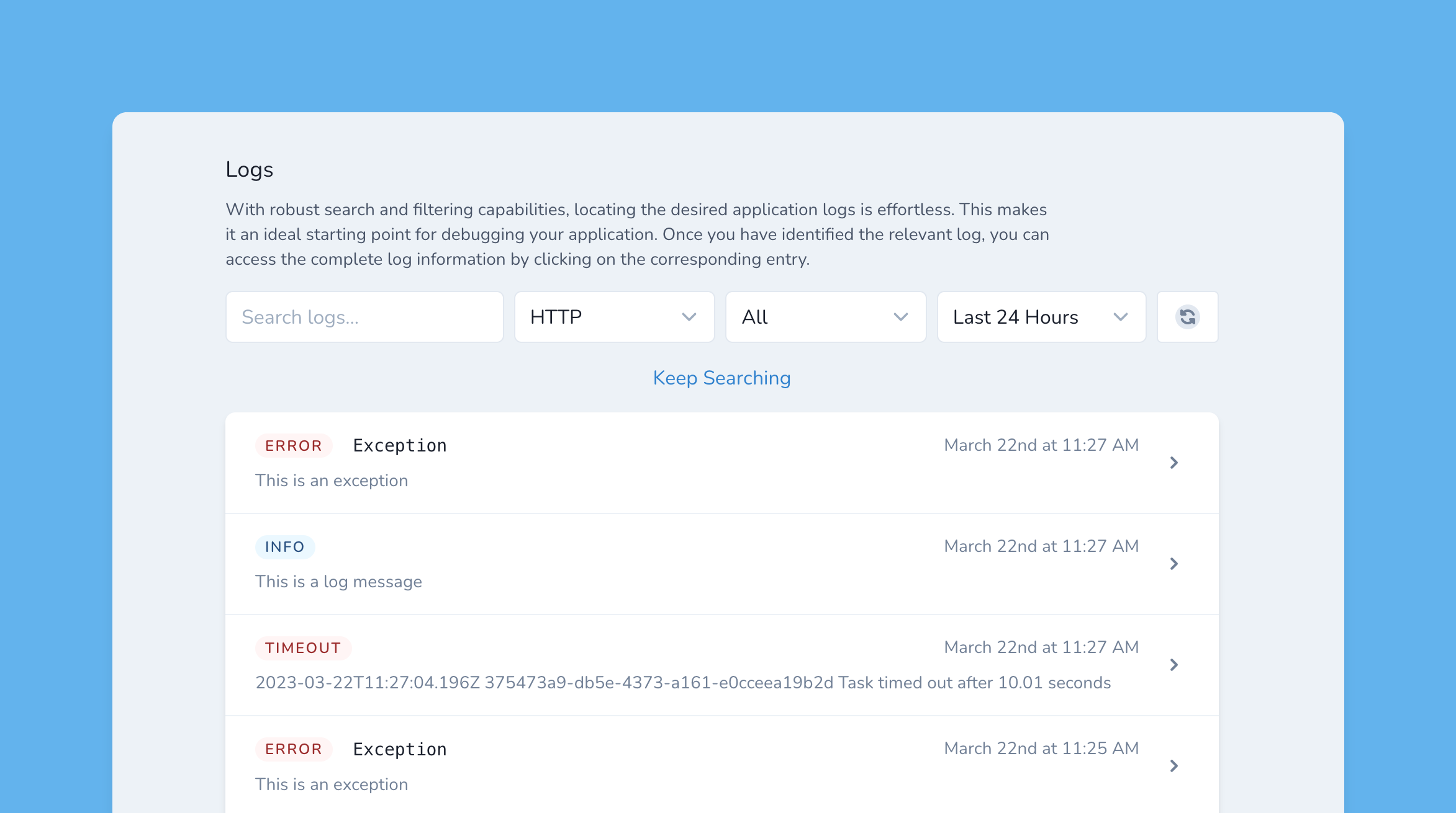 Vapor: Application Logs Reloaded